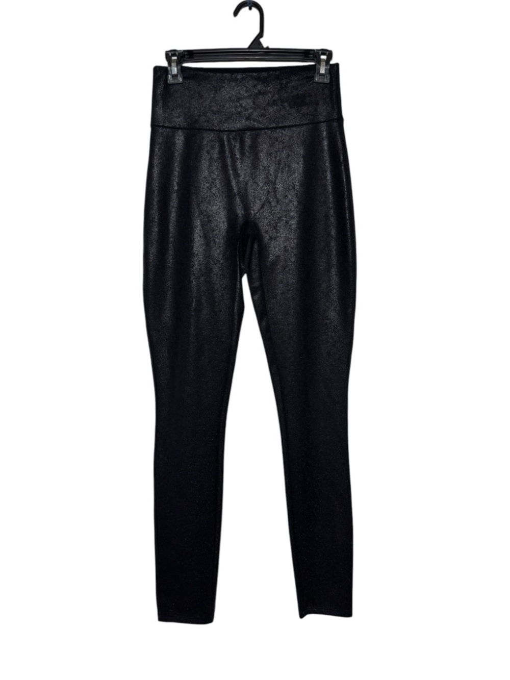 Assets Spanx Shimmer Glimmer Leggings Size M Black Shapewear Sporty Athletic